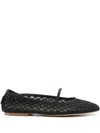 Apc Embroidered Ballerina Shoes In Black
