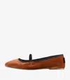 Apc Swan Ballet Flats Eu40-w10 Whiskey In Whiskey