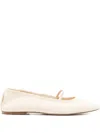 Apc Swan Leather Pointed-toe Flats In Neutral