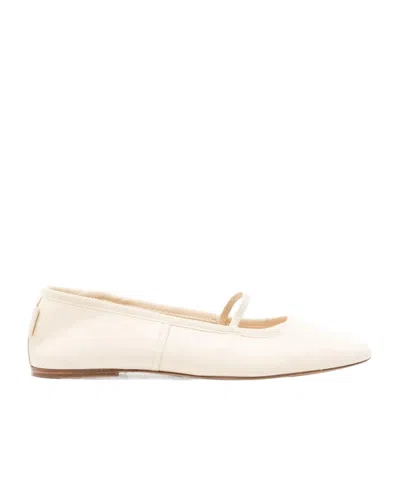 A.p.c. Swan Leather Pointed-toe Flats In White
