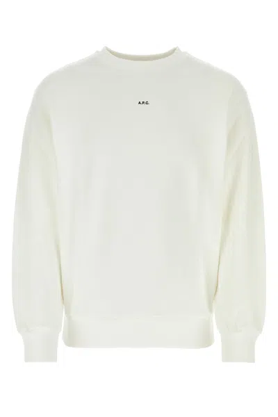 Apc Sweat Boxy Micro Logo-m Nd A.p.c. Male In White