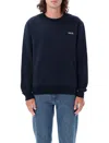 Apc A.p.c. Sweat Boxy Petite In Dark Navy/ecru