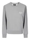 Apc A.p.c. Rue Madame Logo Embroidered Crewneck Sweatshirt In White