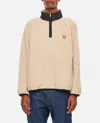 Apc Island Fleece Sweater With Contrast Detailing In Beige