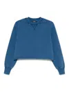 Apc Sweat Label F Garment Dye In Dark Blue
