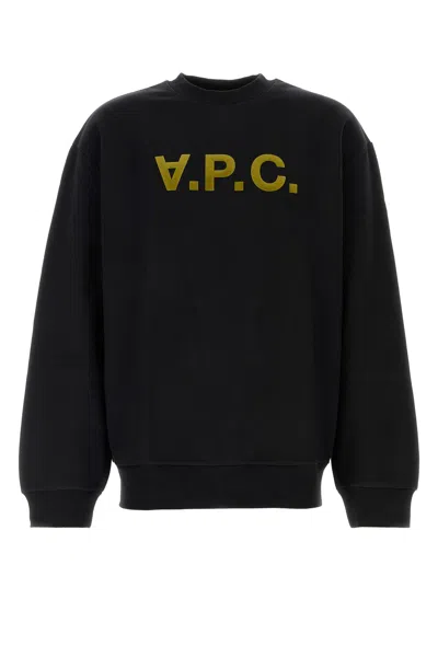 APC A.P.C. BLACK STRETCH COTTON OVERSIZE SWEATSHIRT
