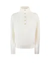 Apc Thea Cable-knit Button Sweater In White