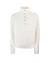 Apc Thea Cable-knit Button Sweater In White