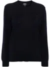 Apc Solid Color Philo Wool Crew-neck Sweater In Black