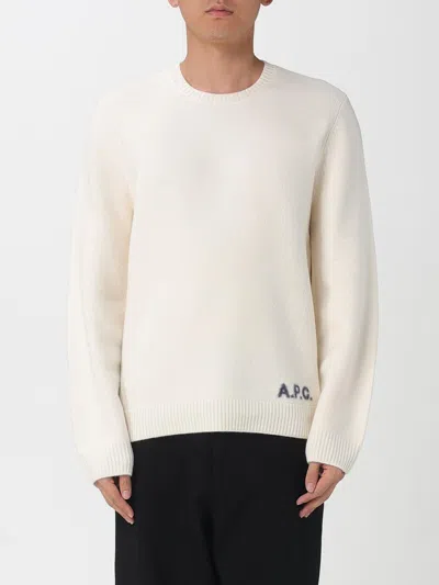 APC SWEATER A. P.C. MEN COLOR BEIGE,H13922022