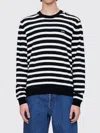 Apc A.p.c. Matthias Stripe Wool Sweater In Blue
