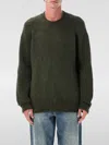 Apc Textured Knit Sweater Raglan Sleeves In Green