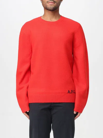 APC SWEATER A. P.C. MEN COLOR RED,H37345014