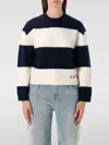 Apc Sweater A. P.c. Woman Color Ecru In Blue