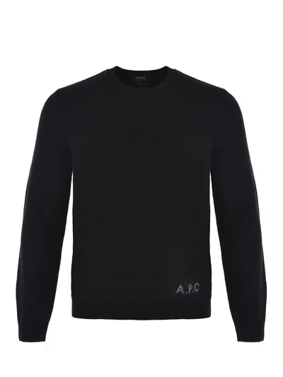 Apc Jumper A.p.c. Edward Made Of Virgin Wool In Black