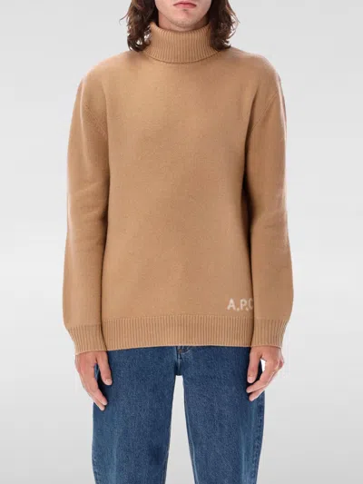 APC SWEATER A. P.C. MEN COLOR BROWN,F96237032