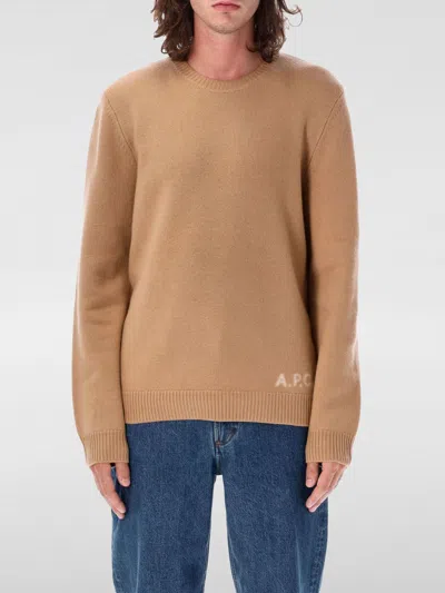APC SWEATER A. P.C. MEN COLOR BROWN,F96236032