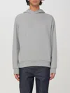 Apc Cotton Sweatshirt With Hood And Ribbed Finish In Grau
