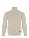 Apc Logo-detail Turtleneck Sweater In Beige