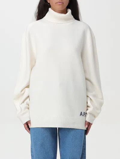 APC SWEATER A. P.C. WOMAN COLOR BEIGE,F94400022