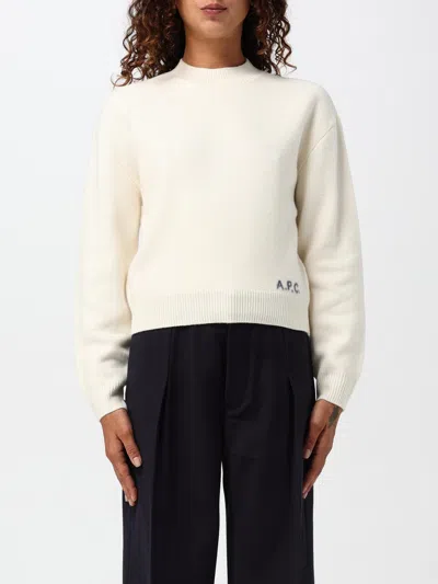 APC SWEATER A. P.C. WOMAN COLOR BEIGE,F94404022