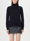 Apc Logo-embroidered Wool Jumper In 蓝色