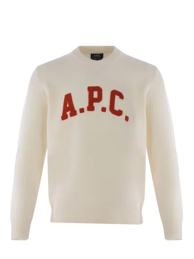 Apc Sweater Joshua Made Of Virgin Wool In Beige