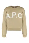 Apc Logo Sweater In Brown