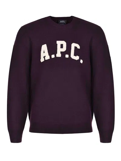 Apc Sweater Made Of Soft Virgin Wool In Purple