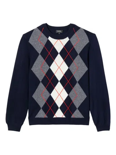 Apc A.p.c. Sweater In Navy