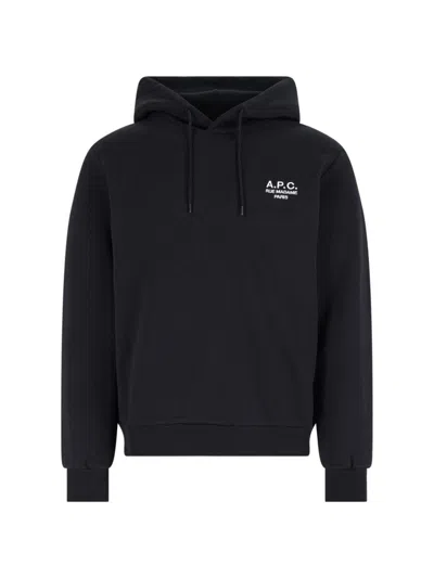Apc A.p.c. Hoodie Standard Rue Madame Gots In Black