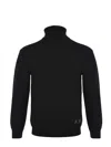 Apc A.p.c. Merino Wool Sweater With High Neck And Luxurious Finish In Black