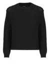 Apc A.p.c. Crewneck Knitted Jumper In Black