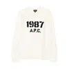 Apc Crew-neck Long-sleeve Sweater In Gray