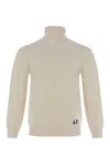 Apc Logo-detail Turtleneck Sweater In Neutral