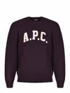 Apc Plum Wool Jay Sweater In Burgundy