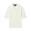 Apc Danae Cotton Polo Shirt In White