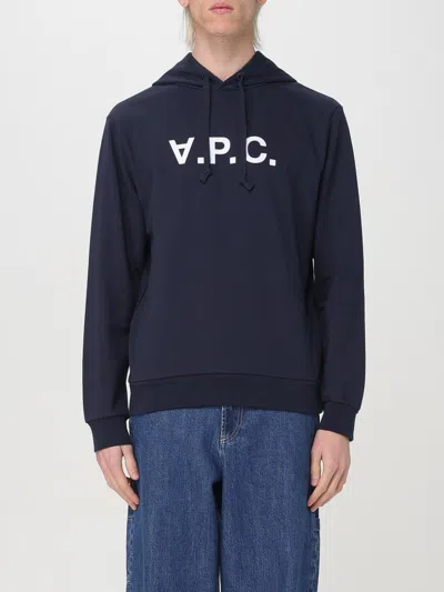 APC SWEATSHIRT A. P.C. MEN COLOR BLUE,G46584009