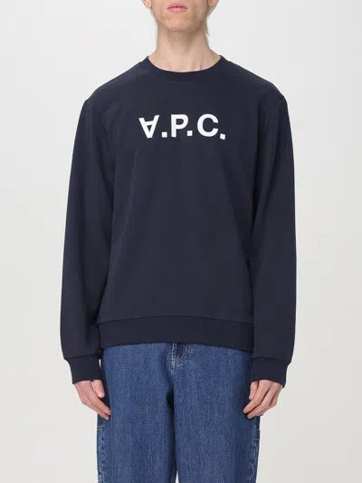 APC SWEATSHIRT A. P.C. MEN COLOR BLUE,G46624009