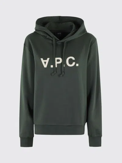 APC SWEATSHIRT A. P.C. MEN COLOR MOSS GREEN,G46584069
