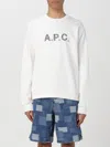 Apc A. P.c. X Carhartt Ice Sweatshirt In Khaki Cotton In White