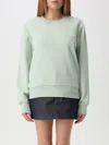Apc A.p.c. Rue Madame Logo Embroidered Crewneck Sweatshirt In Green