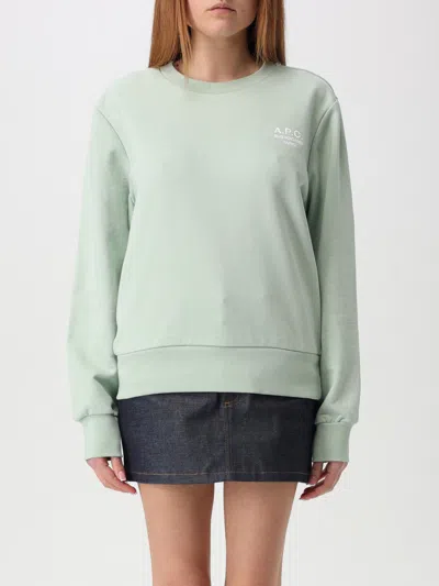 APC SWEATSHIRT A. P.C. WOMAN COLOR GREEN,G46610012