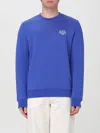 Apc A.p.c. Logo Embroidered Crewneck Sweatshirt In Blue 1