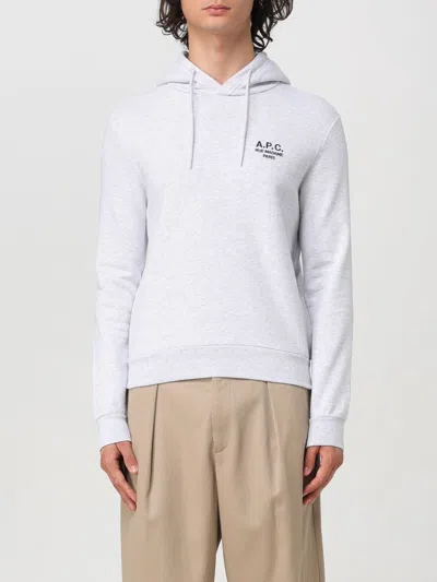 Apc A.p.c. Organic Cotton Hoodie With Classic Design In Grau