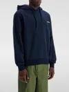 Apc Felpa Con Cappuccio E Logo Floccato In Navy