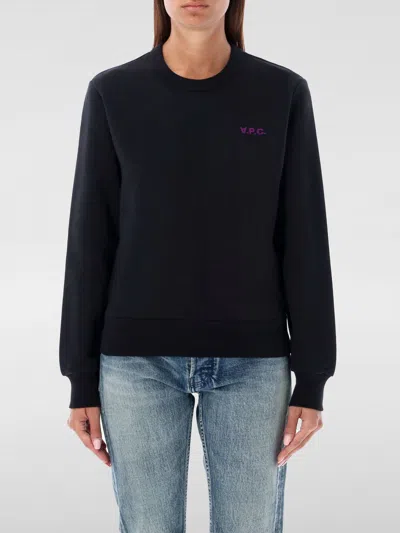 APC SWEATSHIRT A. P.C. WOMAN COLOR BLACK,F96247002