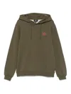 Apc Hoodie With Drawstring Hood And Kangaroo Pocket In Green