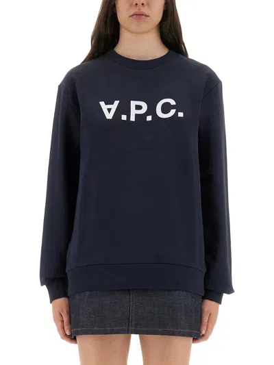 Apc A.p.c. Sweatshirt "standard Grand Vpc Gots" In Blue