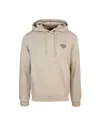 Apc A.p.c. Logo Embroidered Drawstring Hoodie In Toni Neutri